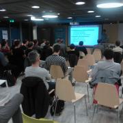 Presentation on the Enterprise Developer Meetup about IntelliTest (photo by György Balássy)